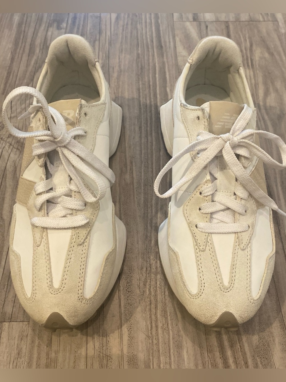 Neutral Cream Women's Trainer Sneakers - Stylish Everyday Comfort - Picture 3 of 17